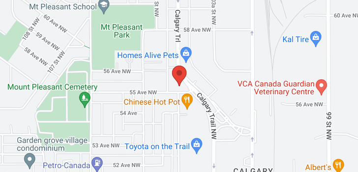 map of 5516 Calgary TR NW